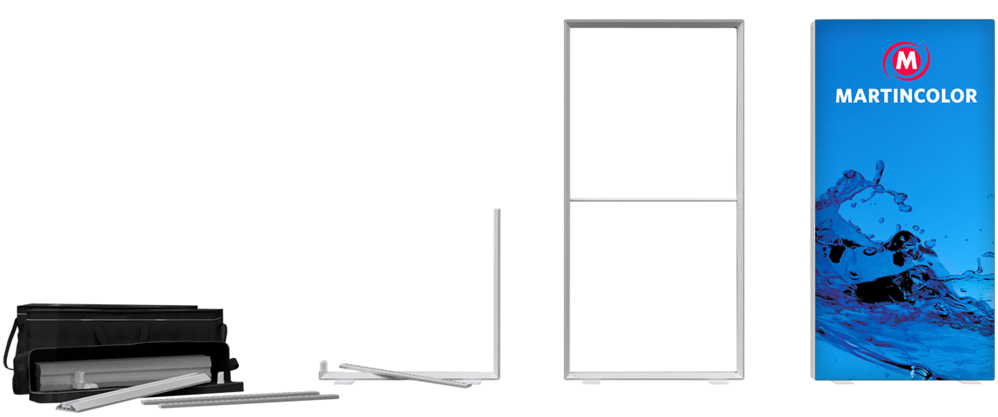 Aufbau PIXLIP GO LED-Messewand Aufbau PIXLIP GO LED-Messewand